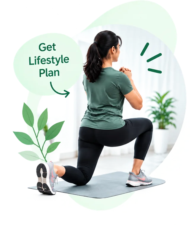 Get Lifestyle Plan — woman exercising at home